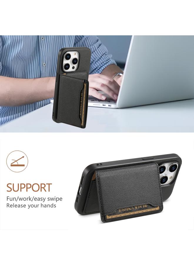 Zaboon Case For iPhone 13 Pro Max Calf Texture Card Bag Design Full Coverage Phone Case - Image 2