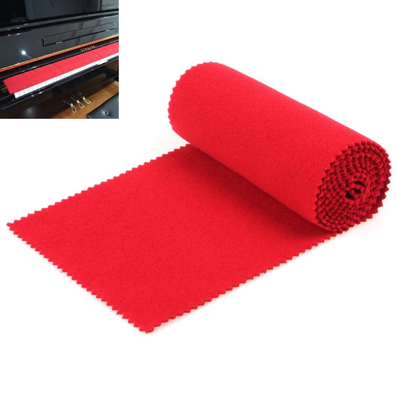 OriGlam Red Soft Piano Keyboard Dust Cover, 88 Keys Protective Dust Cover for Electronic Keyboard, Digital Piano - Image 1