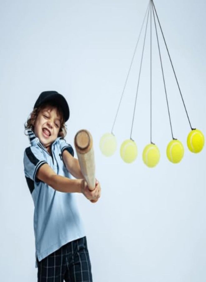 WOPPCART كرة كريكيت تنس معلقة للأطفال من WOPPCART، سهلة التعليق ومثالية للتدريب الداخلي والخارجي، كرة حبل معلقة للأولاد والبالغين، لون أخضر (عبوة من قطعة واحدة) - Image 3