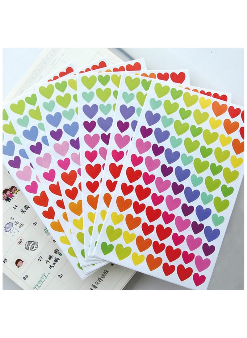 20 Sheets Mini Heart Stickers Cute Small Heart Stickers for Kids Girl Decal Sticker Cute Decorative Stickers for DIY Crafts Scrapbooking Laptop Bottle Colorful Heart Stickers - Image 2