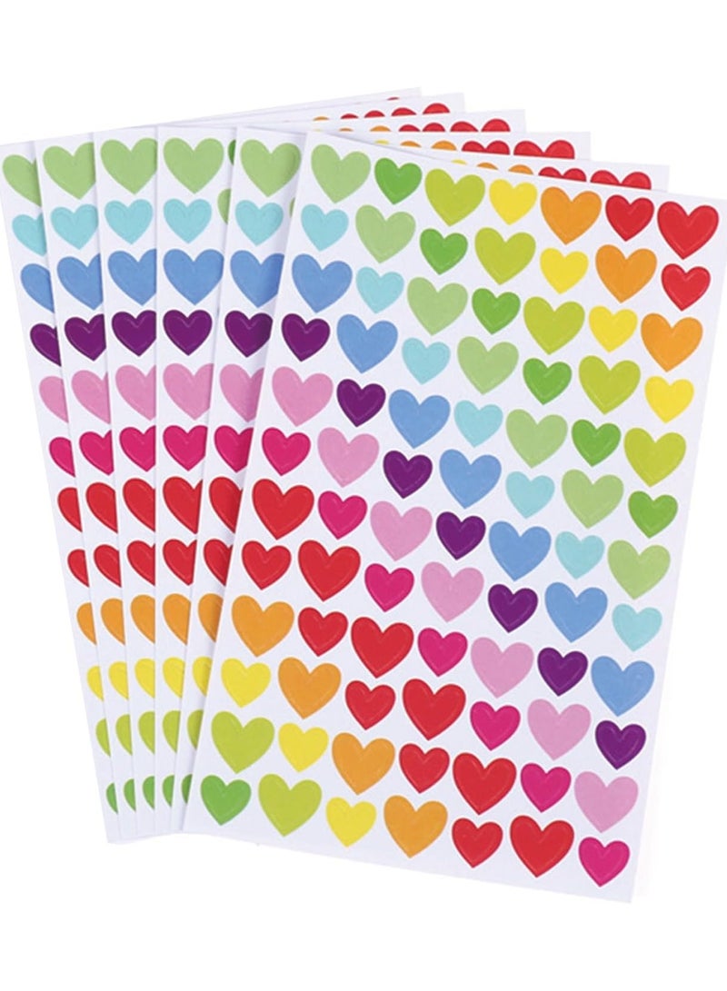 20 Sheets Mini Heart Stickers Cute Small Heart Stickers for Kids Girl Decal Sticker Cute Decorative Stickers for DIY Crafts Scrapbooking Laptop Bottle Colorful Heart Stickers - Image 1