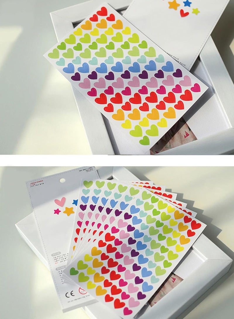 20 Sheets Mini Heart Stickers Cute Small Heart Stickers for Kids Girl Decal Sticker Cute Decorative Stickers for DIY Crafts Scrapbooking Laptop Bottle Colorful Heart Stickers - Image 4