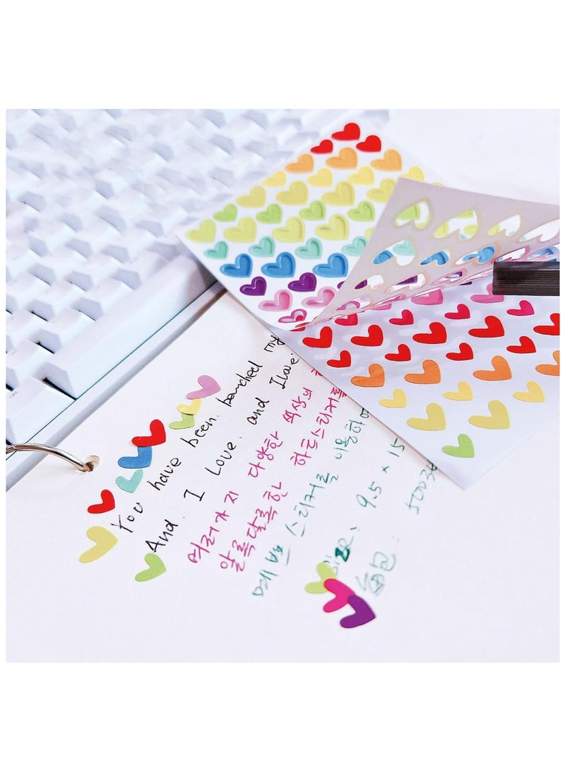 20 Sheets Mini Heart Stickers Cute Small Heart Stickers for Kids Girl Decal Sticker Cute Decorative Stickers for DIY Crafts Scrapbooking Laptop Bottle Colorful Heart Stickers - Image 3