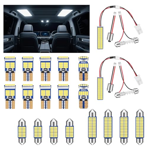 RVZONE 12V LED Car Interior Bulb Kit 194 168 T10 DE3175 DE3021 578 BA9S W5W 31mm Festoon 6000K6500K Bulbs Interior Replacement Lights for Car Interiors Map Trunk Cargo Door - Image 1
