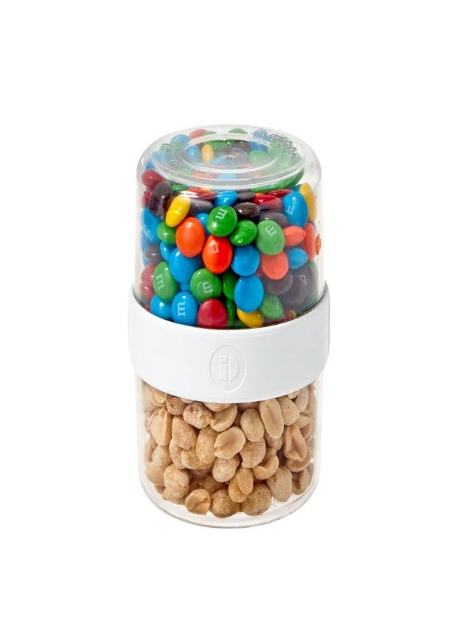 إنترديزاين علبة صغيرة قابلة للتكديس للوجبات الخفيفة من البلاستيك المعاد تدويره من iDesign - شفافة/بيضاء - Image 1