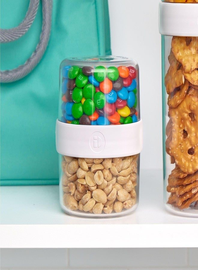 إنترديزاين علبة صغيرة قابلة للتكديس للوجبات الخفيفة من البلاستيك المعاد تدويره من iDesign - شفافة/بيضاء - Image 5