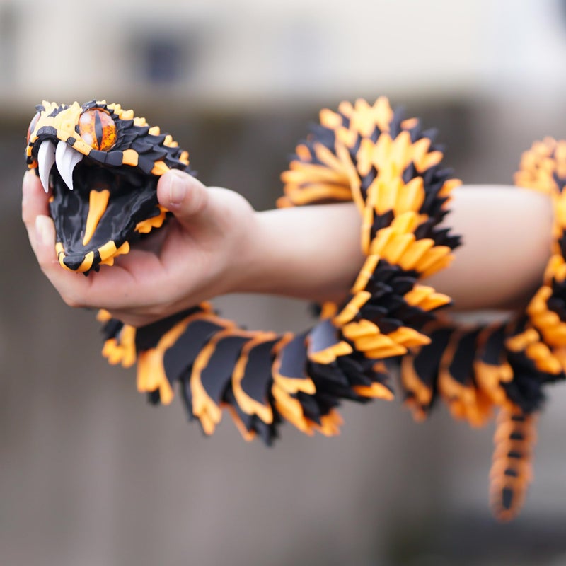 LUYUCUBE Super Large 3D Printed snake with a movable mouth474inchFlexible Realistic Articulated Animal Fidget ToysMystery Figurines Gifts Executive Desk Dcor and Festival Collectible BO 474inch - Image 3
