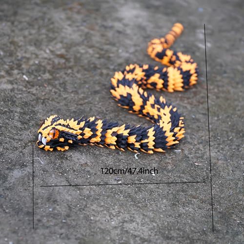 LUYUCUBE Super Large 3D Printed snake with a movable mouth474inchFlexible Realistic Articulated Animal Fidget ToysMystery Figurines Gifts Executive Desk Dcor and Festival Collectible BO 474inch - Image 5