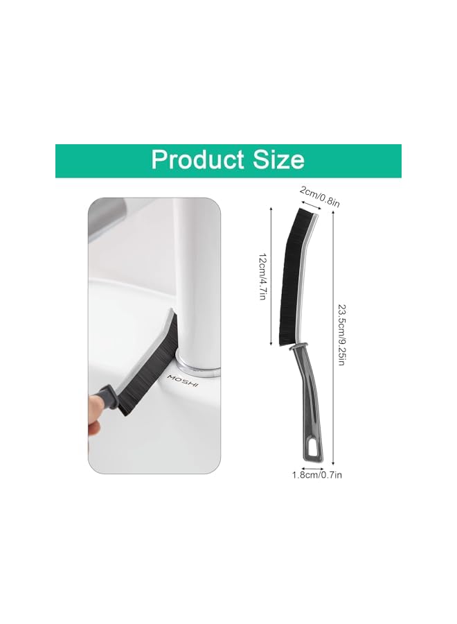 PROMASS 5 Pcs Crevice Cleaning Brush, Multifunctional Gap Cleaning Brush Tool, Hard Bristle Crevice Cleaning Brush, Grout Cleaner Brush for Home, Toilet, Bathroom, Kitchen, Tile Joints, Sink, Window - Image 2