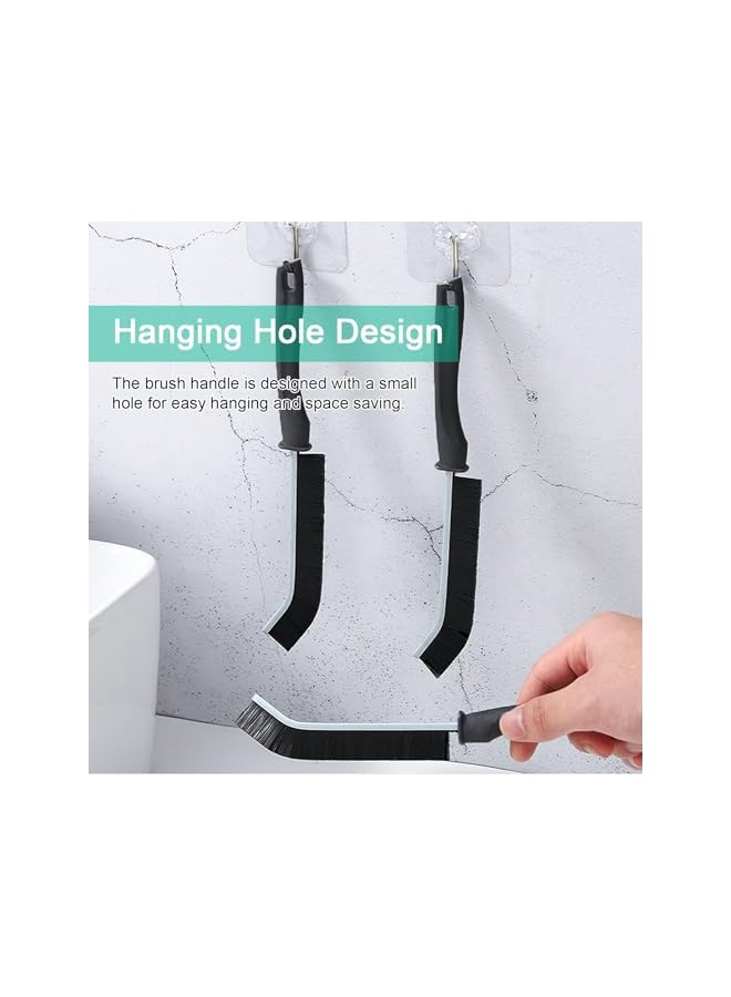 PROMASS 5 Pcs Crevice Cleaning Brush, Multifunctional Gap Cleaning Brush Tool, Hard Bristle Crevice Cleaning Brush, Grout Cleaner Brush for Home, Toilet, Bathroom, Kitchen, Tile Joints, Sink, Window - Image 5