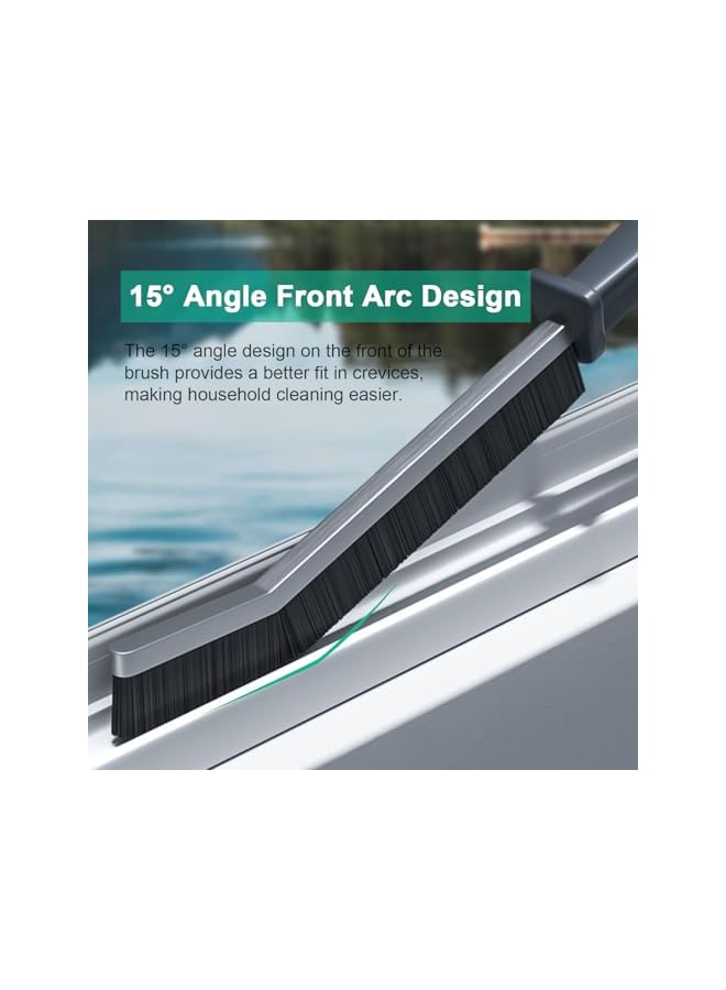 PROMASS 5 Pcs Crevice Cleaning Brush, Multifunctional Gap Cleaning Brush Tool, Hard Bristle Crevice Cleaning Brush, Grout Cleaner Brush for Home, Toilet, Bathroom, Kitchen, Tile Joints, Sink, Window - Image 3