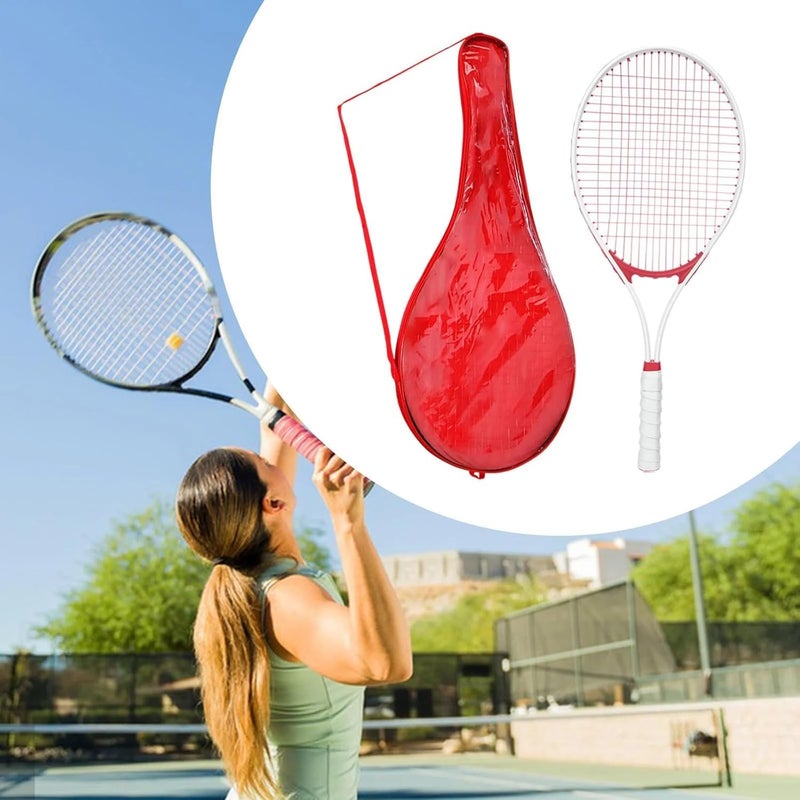 DOLPHY Recreational Tennis Rackets Adults | Super Lightweight Tennis Racquets for Student,Training & Beginners with Overgrips and Carry Bag | Outdoor Games (25-inch)- Red - Image 2