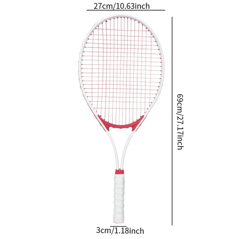 DOLPHY Recreational Tennis Rackets Adults | Super Lightweight Tennis Racquets for Student,Training & Beginners with Overgrips and Carry Bag | Outdoor Games (25-inch)- Red - Image 3