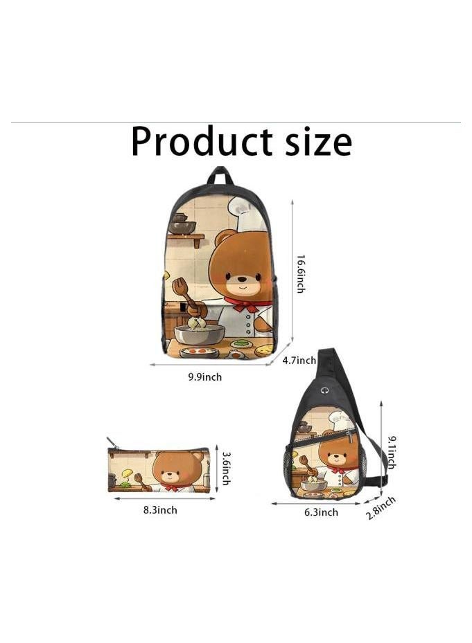 Universal cartoon new three-piece schoolbag - 641  - Image 3