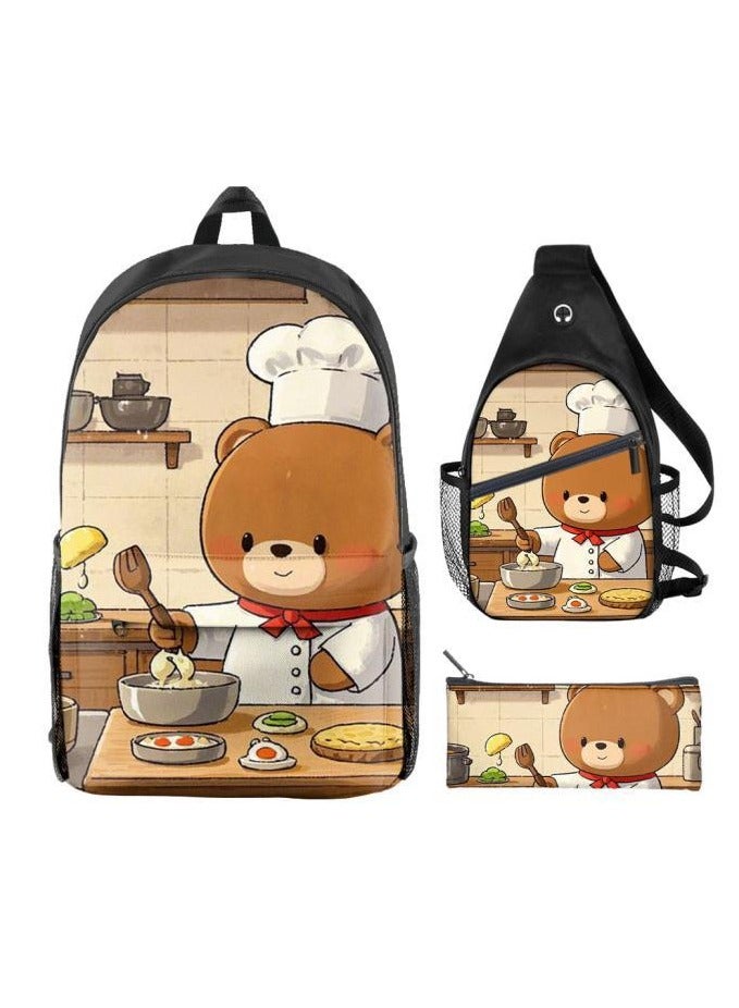 Universal cartoon new three-piece schoolbag - 641  - Image 1