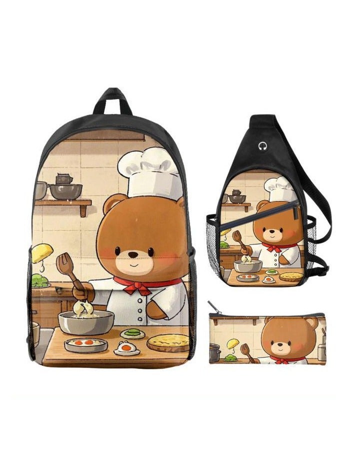Universal cartoon new three-piece schoolbag - 641  - Image 2