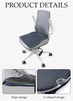 DUNISO Memory Foam Seat Cushion Pillow For Office Chair And Car Seat Firm Coccyx Pad For Tailbone Pain Relief Reduce Tailbone Pressure and Improve Comfort Orthopedic Sciatica Hip Pain Relief  - Image 3