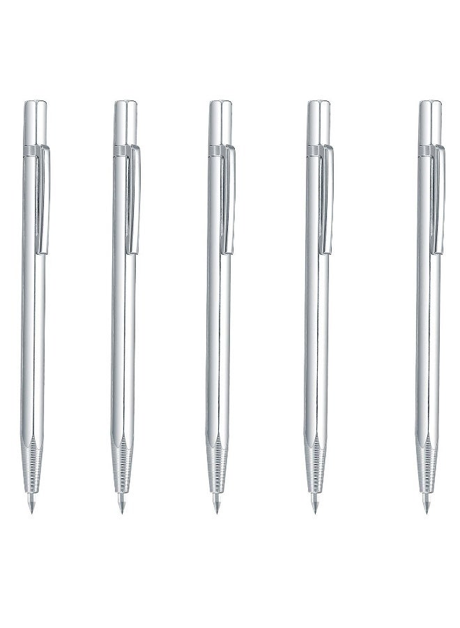 5 Pcs Tungsten Carbide Tip Scriber, Scribe Tools, Engraving Marking Pen, Aluminium Etching Machinist Engraved Pen with Clip for for Metal Sheet Ceramics Glass Tile Welding Marking Scriber - Image 1