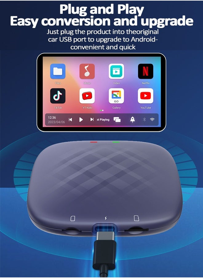 CarlinKit 8G+128G Android 13 CarPlay TV AI Box Ultra QCM6125 8-Cores Wireless CarPlay& Android Auto GPS For YouTube Netflix IPTV
