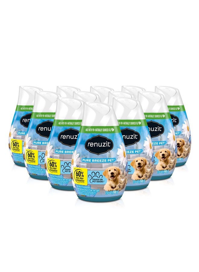 renuzit Gel Air Freshener, Pure Breeze, 3 Pack, 4 Count, 12 Total Air Fresheners - Image 1