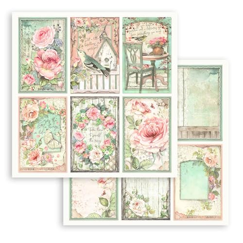 STAMPERIA INTERNATIONAL, KFT PAPER PAD 12X12 10PK HOUSE ROSE, 30.5 x 30.5 (12" x 12"), Multicoloured - Image 4