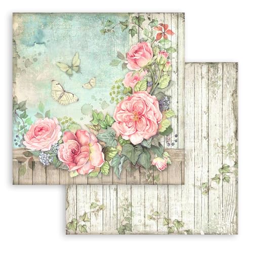 STAMPERIA INTERNATIONAL, KFT PAPER PAD 12X12 10PK HOUSE ROSE, 30.5 x 30.5 (12" x 12"), Multicoloured - Image 5