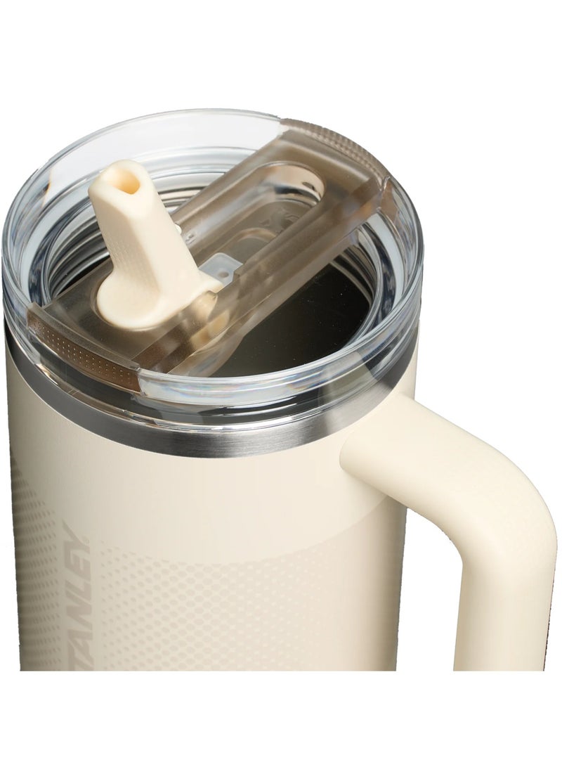 Stanley Stanley Quencher ProTour Flip Straw Tumbler with Leakproof Lid 40 oz Built-In Straw and Handle Cup Holder Compatible for Travel Insulated Stainless Steel Cup  BPA-Free Cream Fade  - Image 3