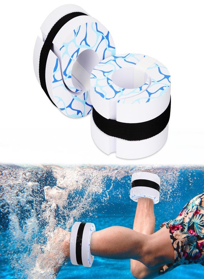 Hikeen Swim Aquatic Cuffs,Updated High-Density EVA Water Aerobics Float Ring Fitness Pool Exercise Weights Set, Water Ankles Arms Belts with Detachable Velcro for Swim Fitness Training - Image 1