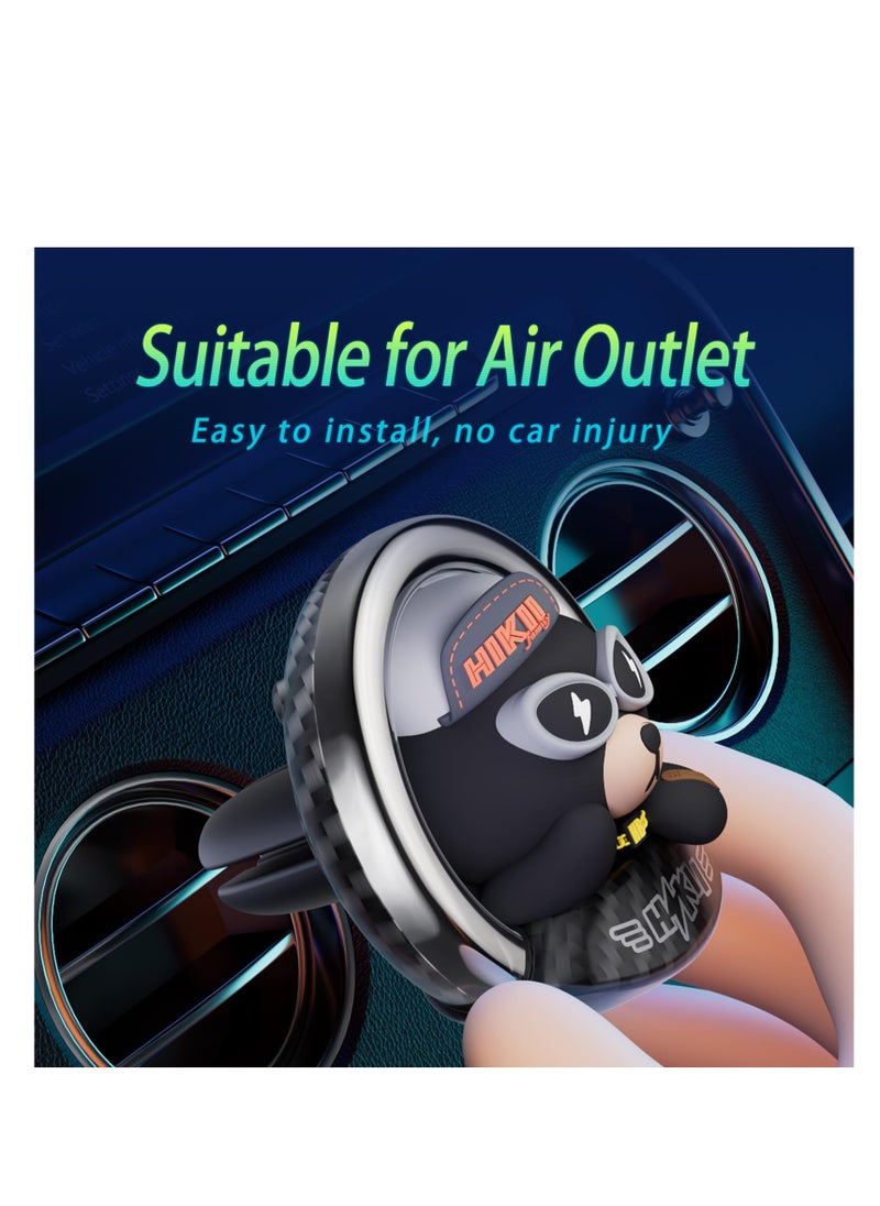 Excefore Car Atmosphere Light, LED Light Automotive Air Outlet Creative Decoration, Funny Bear Car Decoration  - Image 5