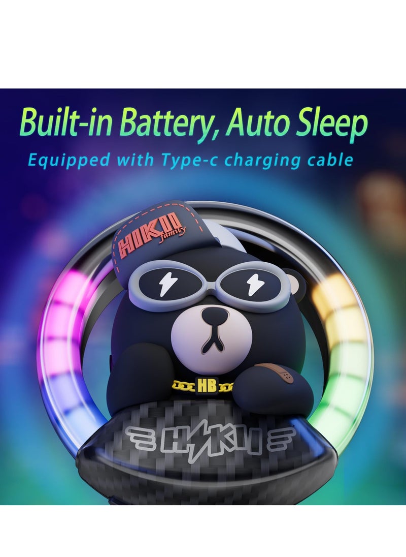 Excefore Car Atmosphere Light, LED Light Automotive Air Outlet Creative Decoration, Funny Bear Car Decoration  - Image 4