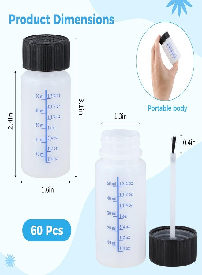 Lnrueg 2 Oz Paint Touch Up Bottles with Brush - 60 Pcs Empty Touch Up Paint Container, Safe Lids, and Mixing Balls for Fixing Car Scratches - Image 4