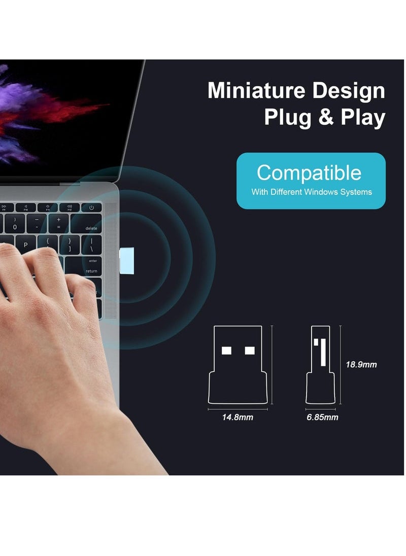 Captaintech WiFi Adapter for Desktop PC, 150Mbps 2.4GHz PC WiFi Adapter Nano Size WiFi Dongle, Wireless Network Adapter for Desktop Computer Laptop, WiFi Dongle, WiFi Antenna  - Image 3