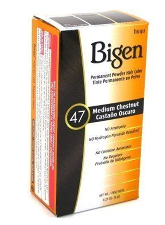 Bigen Powder Hair Color #47 Medium Chestnut .21 oz. (Case of 6)