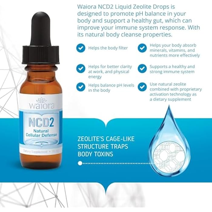 Waiora NCD2 Liquid Mineral Supplement, Advanced Cellular Support Formula, Daily Digestive & Detox, Immune, pH Balance, Cleansing; Easy-to-Use Drops (One .5 oz Bottle, 90 serv.) by Waiora - Image 5