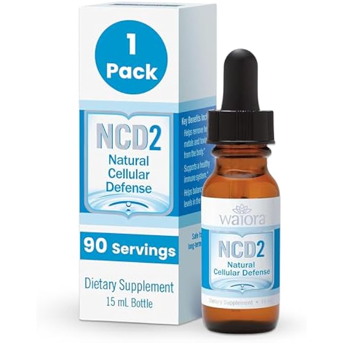 Waiora NCD2 Liquid Mineral Supplement, Advanced Cellular Support Formula, Daily Digestive & Detox, Immune, pH Balance, Cleansing; Easy-to-Use Drops (One .5 oz Bottle, 90 serv.) by Waiora - Image 1