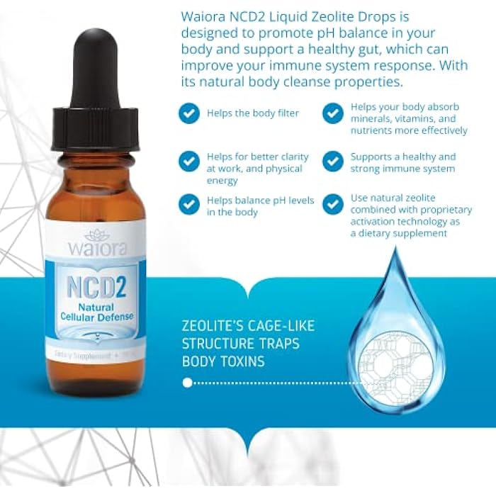 Waiora NCD2 Liquid Mineral Supplement, Advanced Cellular Support Formula, Daily Digestive & Detox, Immune, pH Balance, Cleansing; Easy-to-Use Drops (One .5 oz Bottle, 90 serv.) by Waiora - Image 2