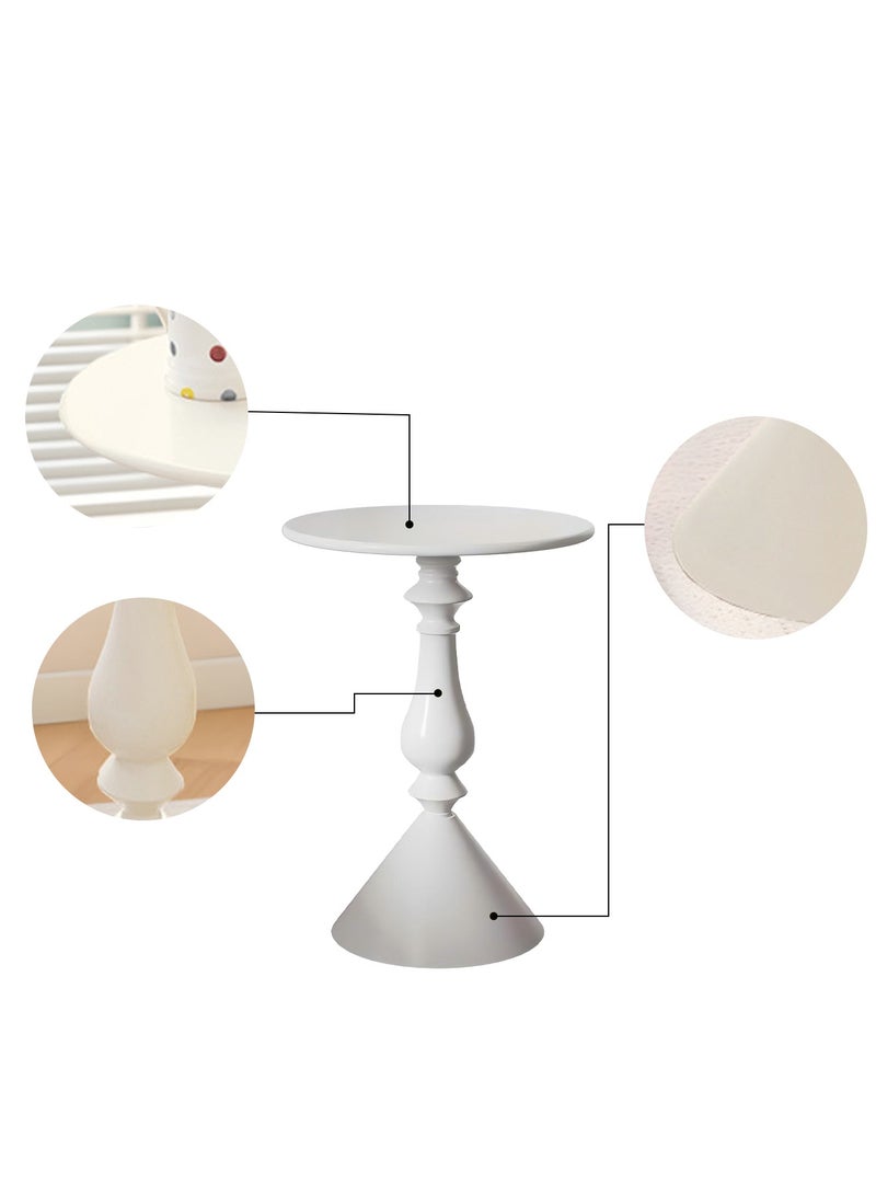 Generic Nordic Metal Coffee Table & Side Cabinet | Modern Minimalist Round End Table for Living Room, Weather-Resistant & Anti-Rust Iron Outdoor Table  - Image 2