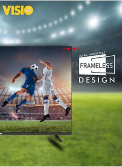 Visio VISIO 55 Inch 4K QLED Google TV | Frameless Design | Dolby Digital Sound | 2 Remotes | Free Wall Bracket | 55VHSG  - Image 2