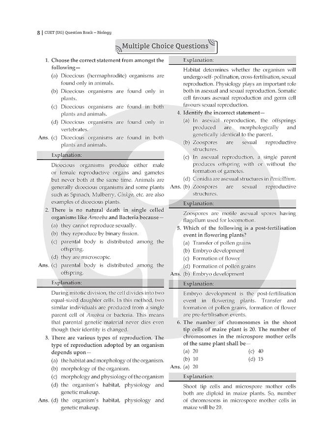 Oswal - Gurukul NTA CUET (UG) Biology Question Bank for Exam 2023 : 700+ MCQs with Chapterwise Theory, NCERT Questions & NCERT Exemplar, Common University Entrance Test Computer Based  - Image 4
