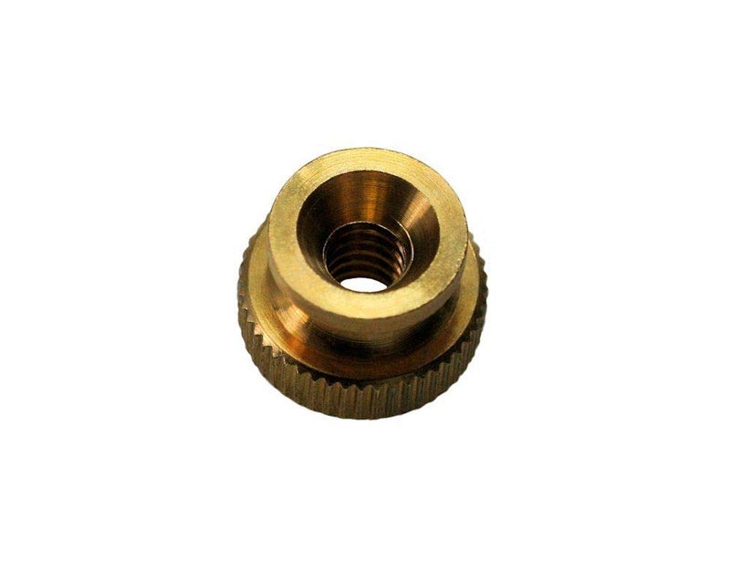 Unicorp THN5001-M01-F16-256 1/4" Round Knurled Thumb Nuts, 2-56 THD x 1/4 OD, Brass QTY-10 - Image 2