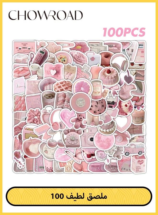 تشورود البنات لطيف الباليه الوردي ملصق، الوردي الجمالية الجرافيتي ملصق للأطفال المراهقين، لطيف الوردي أجهزة الكمبيوتر المحمولة ملصقات زجاجات المياه جريدة حقيبة الهاتف - Image 1