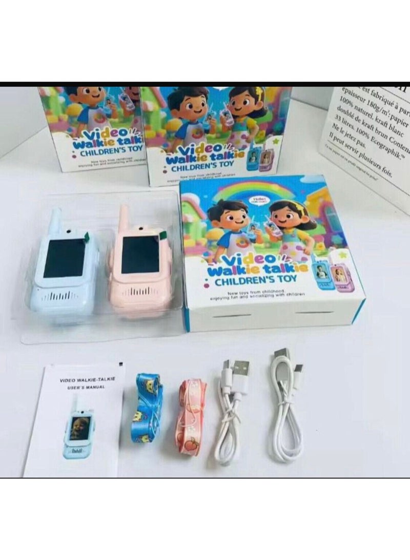 Face-to-Face Video toy for Kids – 2 Pack Rechargeable Video Intercom Toys with Camera & LCD Screen, Two-Way Video and Voice Communication - Image 1