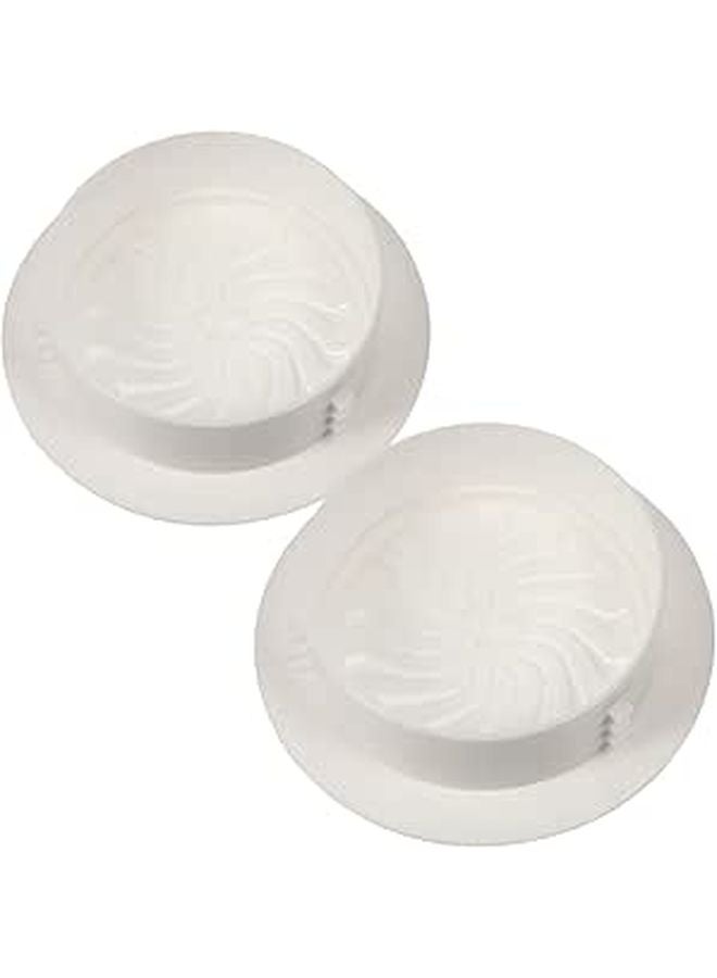 2 Pack White Air Conditioner Hole Plug Portable AC Exhaust Hose Flange Cover - Image 1