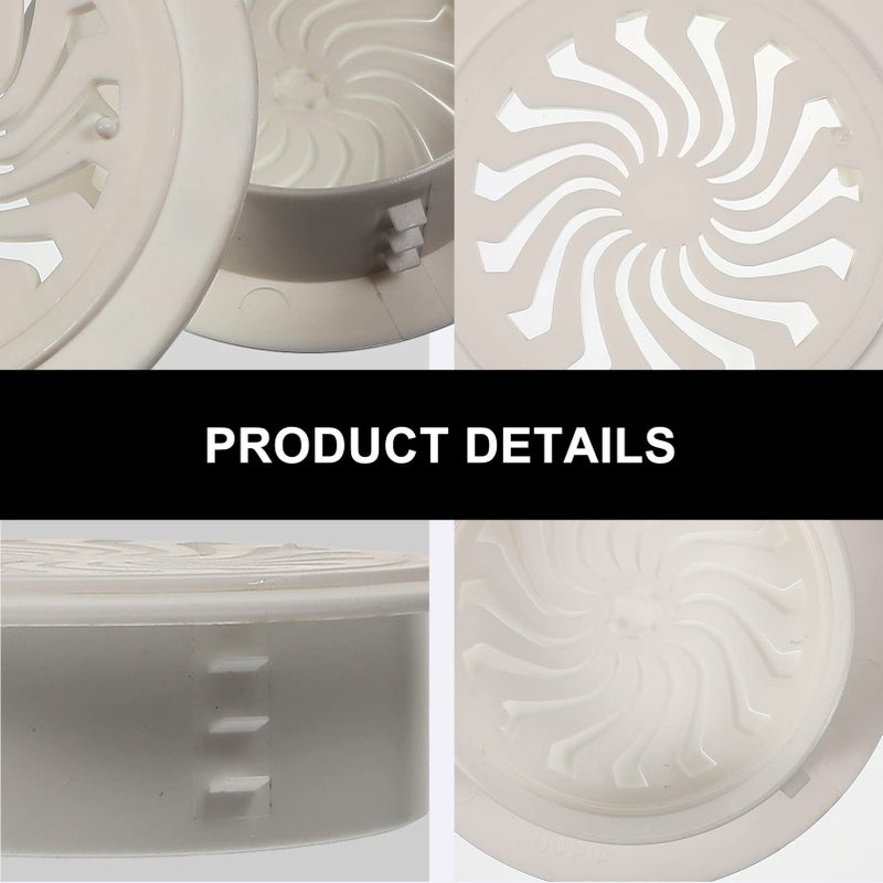 2 Pack White Air Conditioner Hole Plug Portable AC Exhaust Hose Flange Cover - Image 5