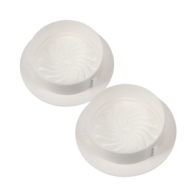 2 Pack White Air Conditioner Hole Plug Portable AC Exhaust Hose Flange Cover - Image 2