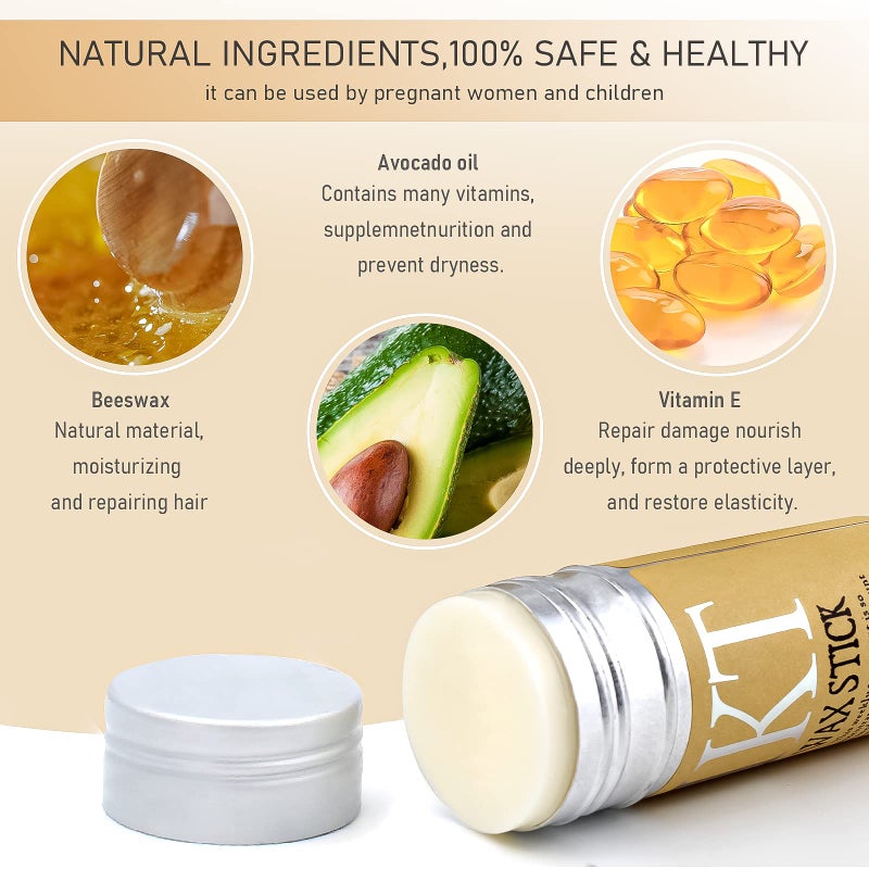 IKT VOLLUCK Hair Wax Stick for Wigs, Edge Control Slick Stick Hair Pomade 2.7Oz Stick Non-greasy Styling Wax, Temporary Hair Styling Product for Edge Frizz Hair Pocket Size - Image 5