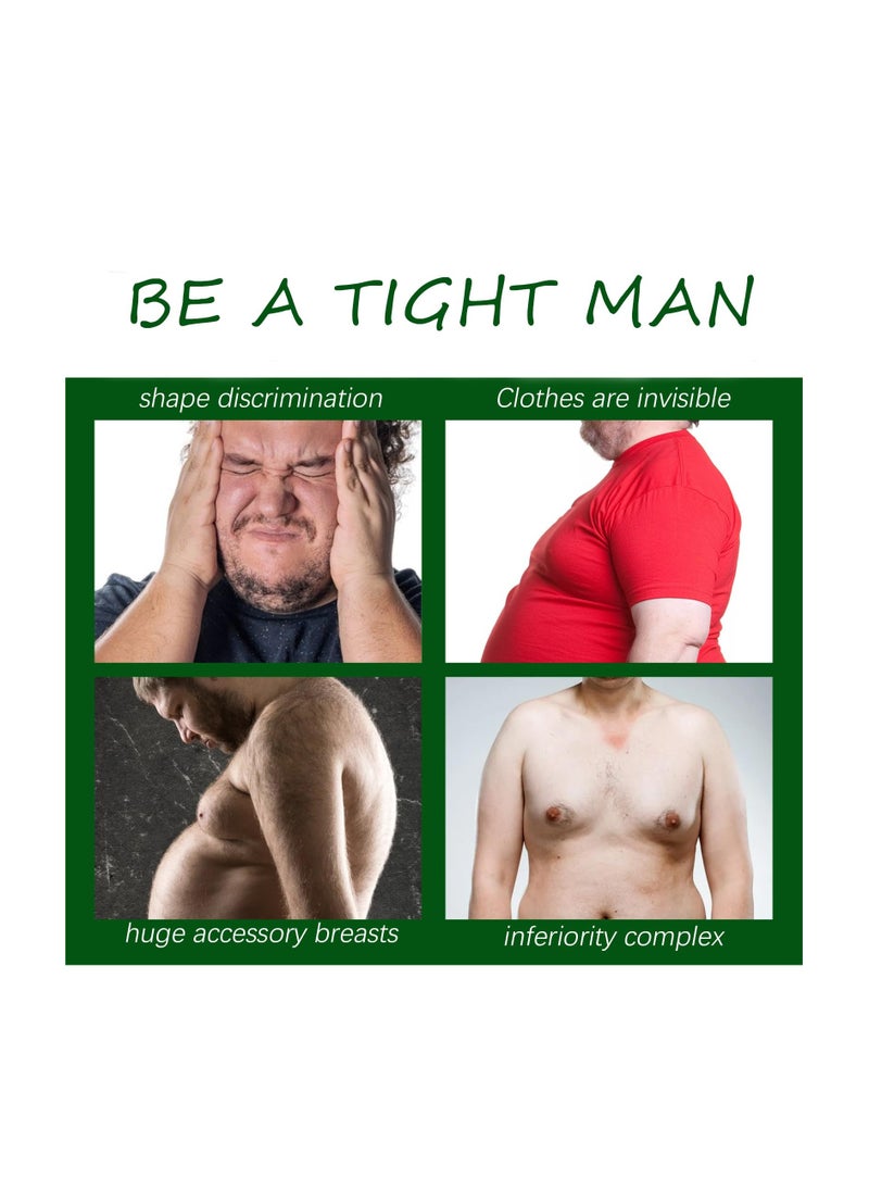 SYOSI Gynecomastia Compress Patch, Gynecomastia Tightening Ginger Patch, Ginger Cream for Men, Tightening Chest Muscles with Natural Ingredients, Shrinks Men Chest Tightening Ginger Cellulite Patch (2 Set)  - Image 3