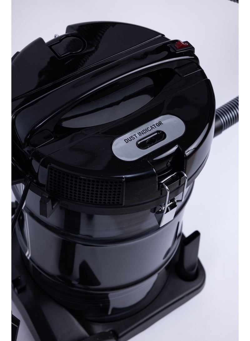 بلاتينيوم مكنسة برميل 2000 واط، 21 لتر، خرطوم اضافي، اسود & اخضر - VC- 8212 - Image 5