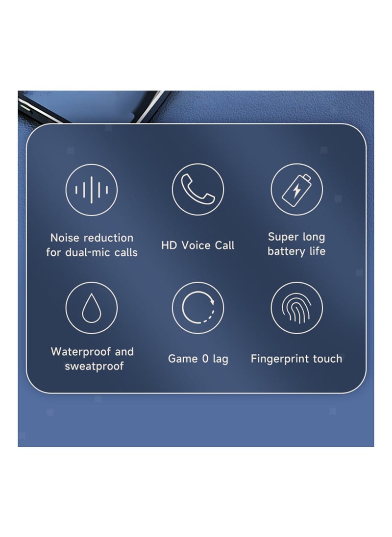 Generic - Black TWS Bluetooth Earphones - Wireless Earbuds with Built-in Microphone and Earhooks for Running - Image 1