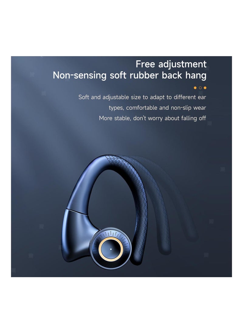 Generic - Black TWS Bluetooth Earphones - Wireless Earbuds with Built-in Microphone and Earhooks for Running - Image 1